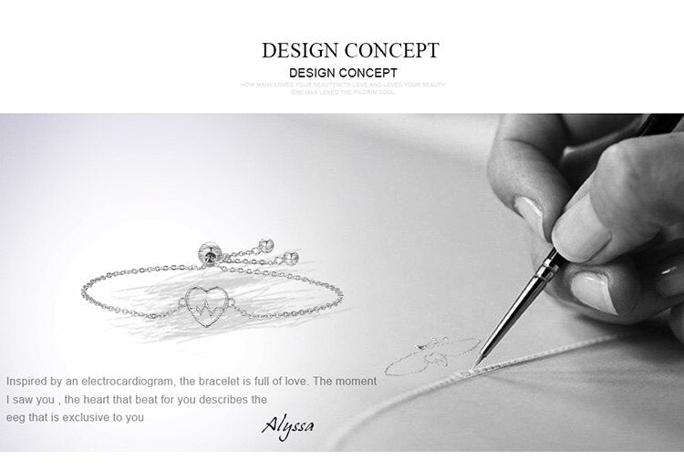 Heartbeat Bracelet Sterling Silver - The Jewellery House