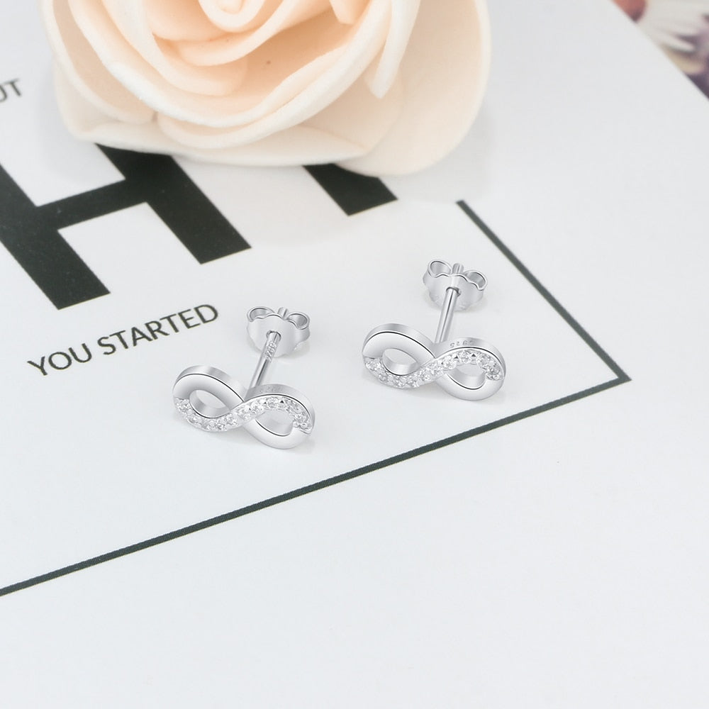 Love is Infinity Sterling Silver Earrings - the jewellery house