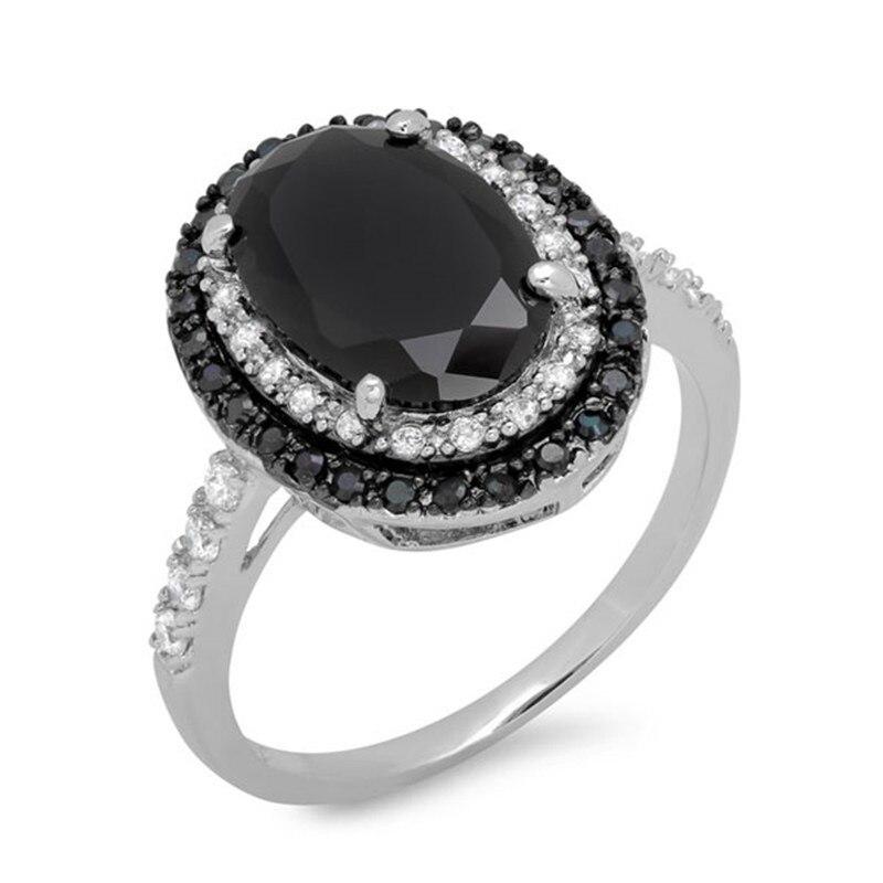 Classic Silver with Oval Shape Obsidian Gemstones Ring - the jewellery house