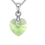 Mini Necklaces Crystals Small Silver Heart Pendant - The Jewellery House