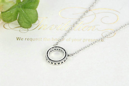 Romantic Sterling Silver Circle Pendant Necklaces - The Jewellery House