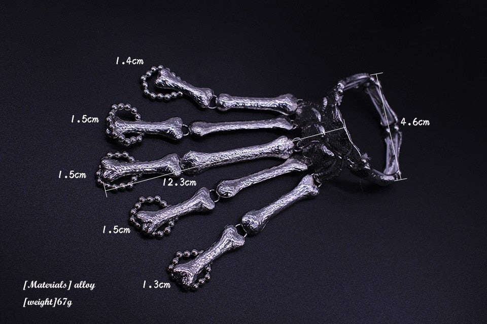 Skeleton Bones Hand Bracelet - The Jewellery House