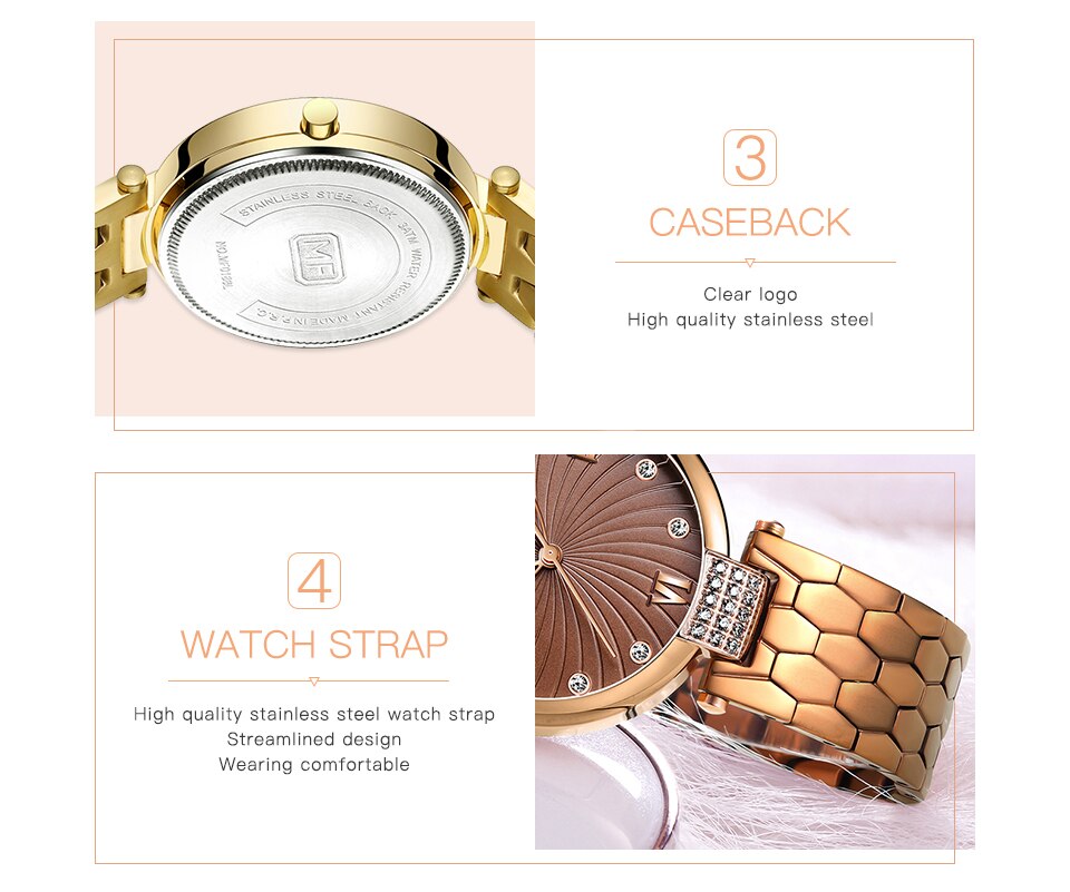 MINI FOCUS Roman Rhinestone Watches For Women - the jewellery house