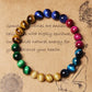 Of 8mm Semi-precious Stone Blue Tiger Stone Handmade Jewelry Couple Bracelet
