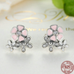 Sterling Silver Daisy Cherry Blossom Earrings