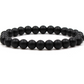 Classic Black Matte Green Malachite Bracelets Suitable Women Men Elastic Strand Jewelry