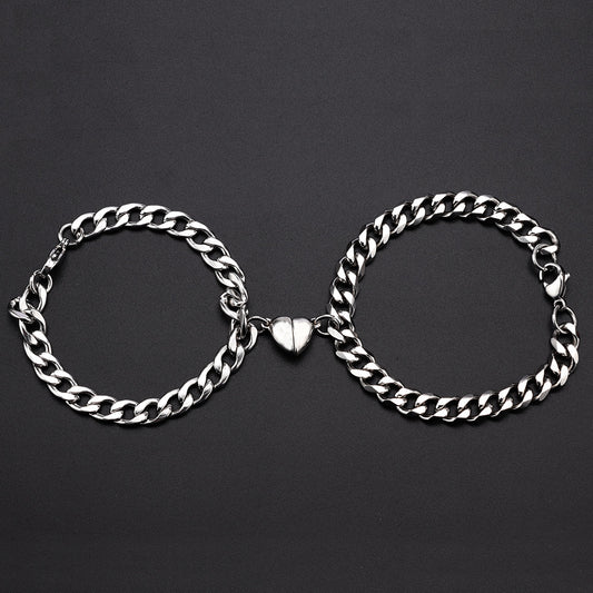 Love Magnet Attracts a Pair Of Male And Female Couple Bracelets