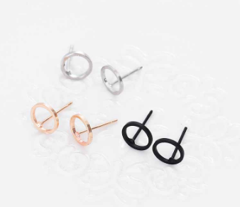 Minimalist Stud Earrings Tiny Circle Earrings Contracted Earrings Girl