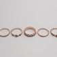 European And American Jewelry Rose Gold Stackable Diamonds Set Of Five Sets Of Rings BohemiaJ