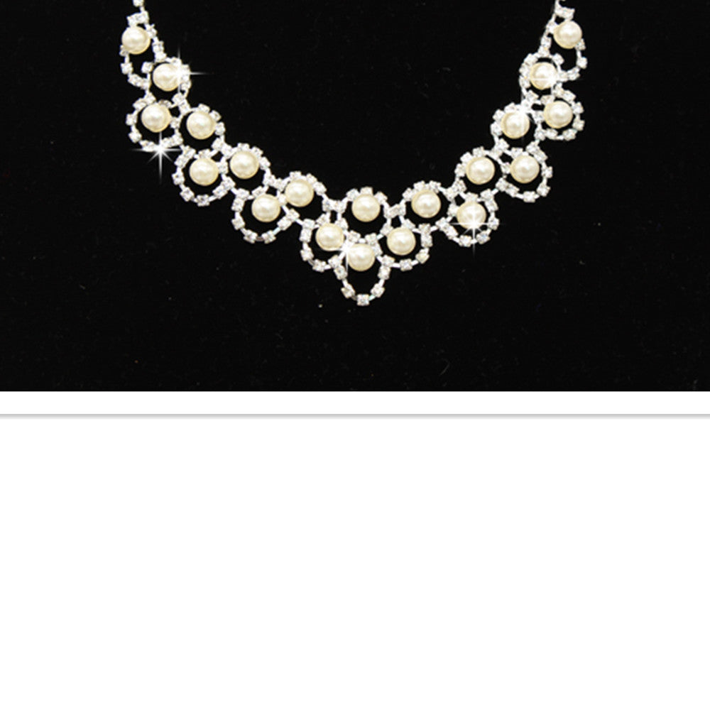 Direct Supply For Foreign Trade, Rhinestone Jewelry, Bridal Jewelry, Pearl Necklace, Earrings, Jewelry Two Sets Of 8629