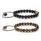 Tiger Eye Couple Bracelets Matte Black Agate Beads Bracelet