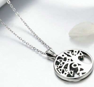 Popular 925 Sterling Silver Rely Tree of Life Pendant Necklaces Women Fashion Jewelry Gift SCN094