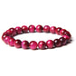 Of 8mm Semi-precious Stone Blue Tiger Stone Handmade Jewelry Couple Bracelet