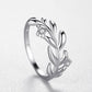 Fashion Micro Diamond Leaf Ring