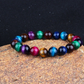 Of 8mm Semi-precious Stone Blue Tiger Stone Handmade Jewelry Couple Bracelet