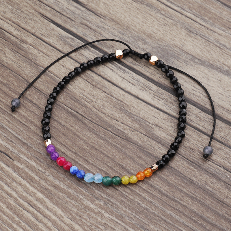 12 Constellations Seven Chakras Colored Stones Bracelet