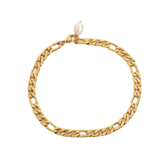 Fashion 18K Gold Plated Stainless Steel Anklets