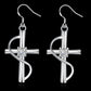 New Cross-border Popular Elongated Cross Earrings