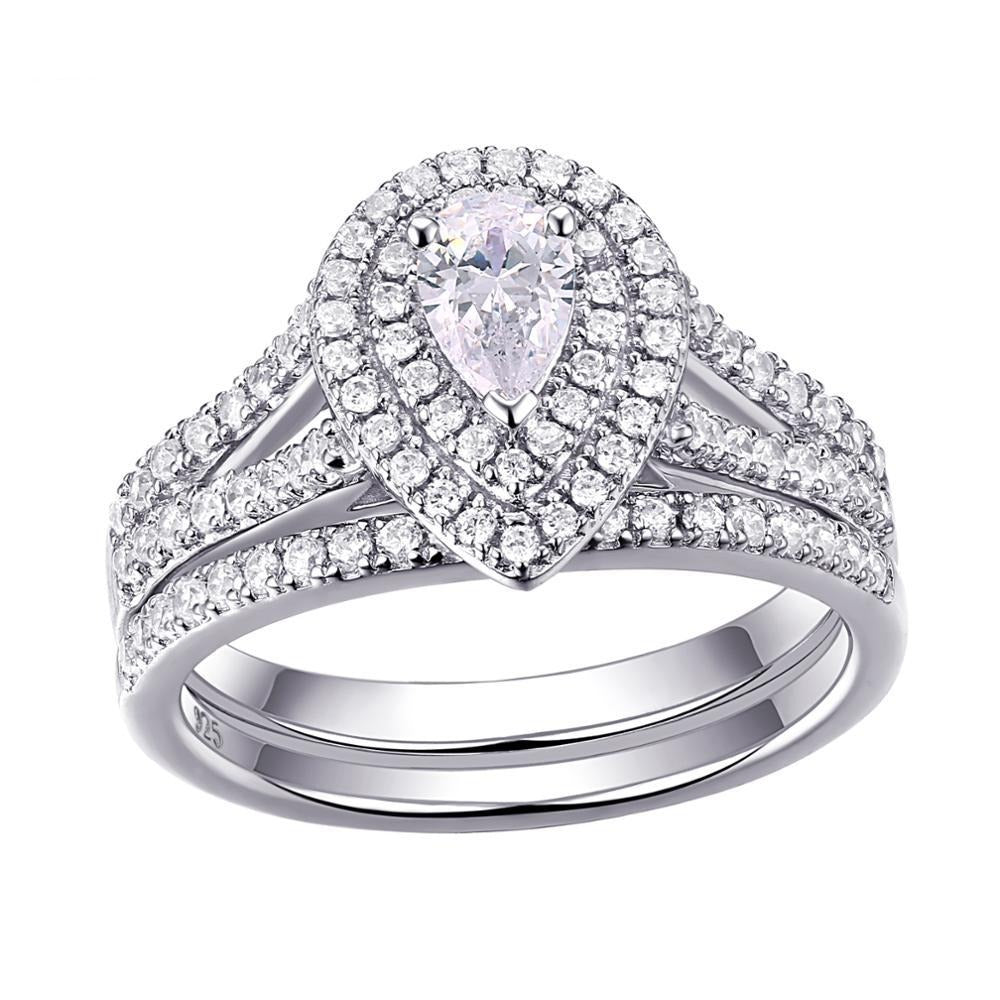 1.2 Carats CZ 925 Sterling Silver Engagement Ring - The Jewellery House 