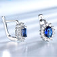 Silver Sapphire Clip Earrings Blue - the jewellery house