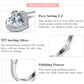 CZ Silver Heart shaped wedding Ring - The Jewellery House