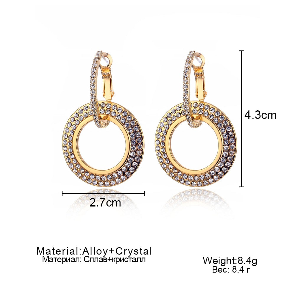 Luxury Bridal Drop Crystal Rhinestone Earrings - The Jewellery House