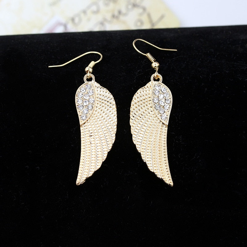 Angel Wings beauty No Pierced Rhinestone Clip on Earring - the jewellery house