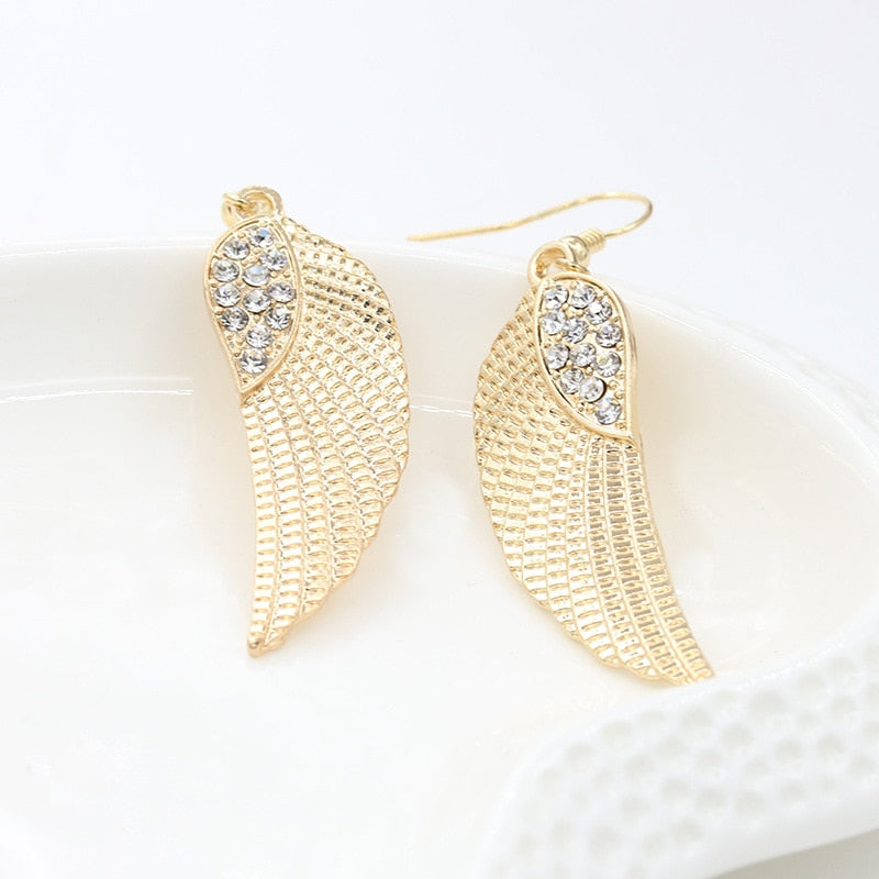 Angel Wings beauty No Pierced Rhinestone Clip on Earring - the jewellery house