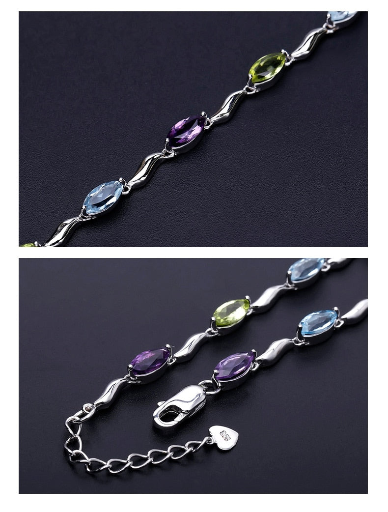 The Sky Stones Topaz Silver Bracelet - the jewellery house