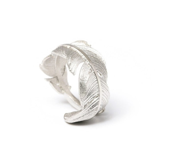 sterling silver 925 feather ring - the jewellery house