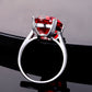 Silver Red Ruby Gemstone Engagement Rings - The Jewellery House