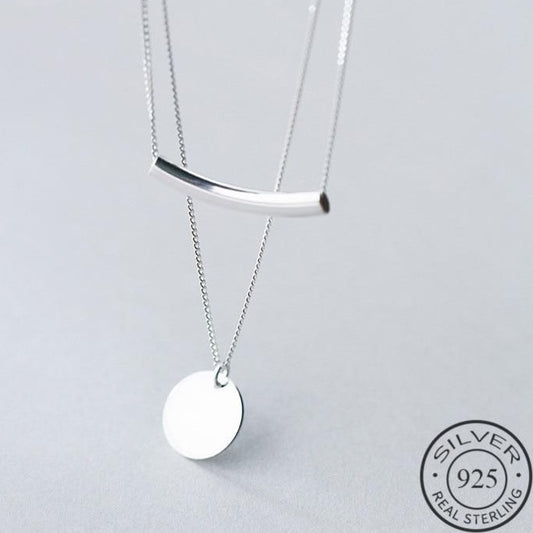 Silver Minimalist Choker Pendant Necklaces - The Jewellery House