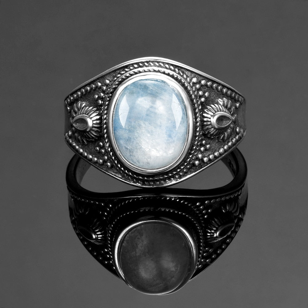 Moonstone Silver Rings Jewelry  - the jewellery house