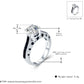 Silver Elegant Black Spinel Engagement Rings - The Jewellery House