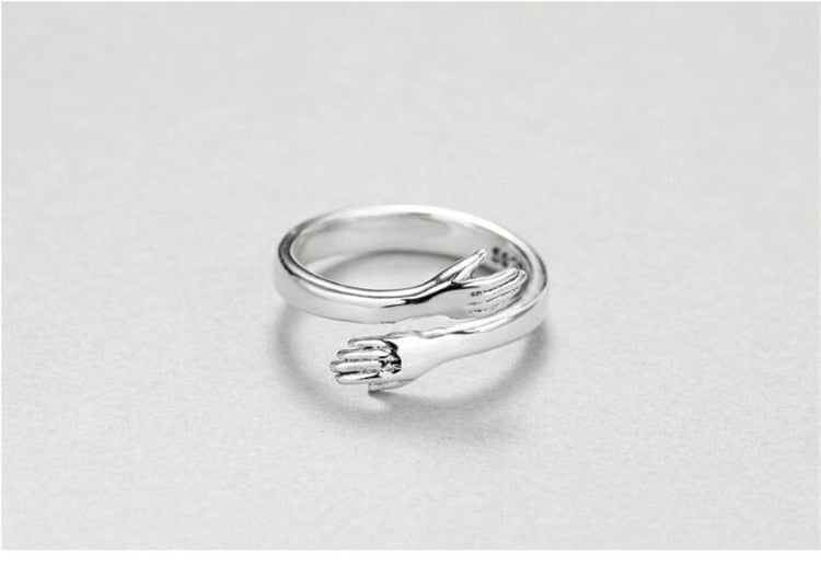 Hug Sterling Silver love ring - the jewellery house