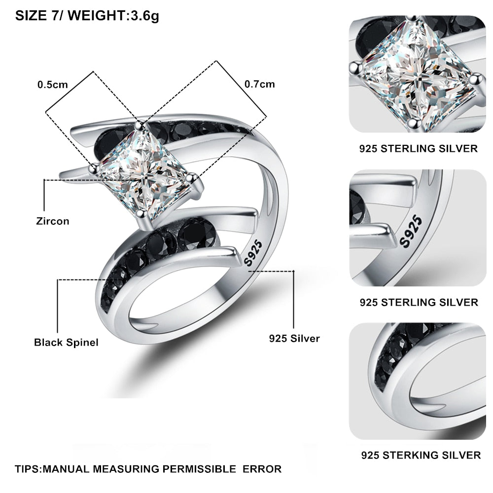 Row Black Silver Wedding Rings - The Jewellery House