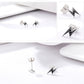 Black Stud Lightning Earrings Silver - The Jewellery House