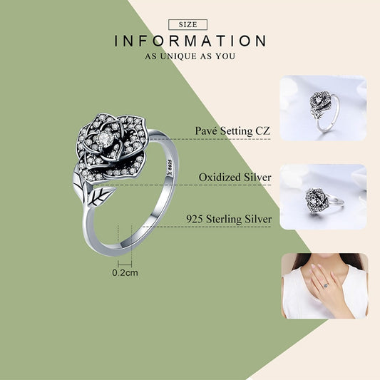 Silver Rose Ring For Wedding Engagement - the Jewellery House