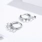 Silver Stars Tassel Earrings Hoop - The Jewellery House