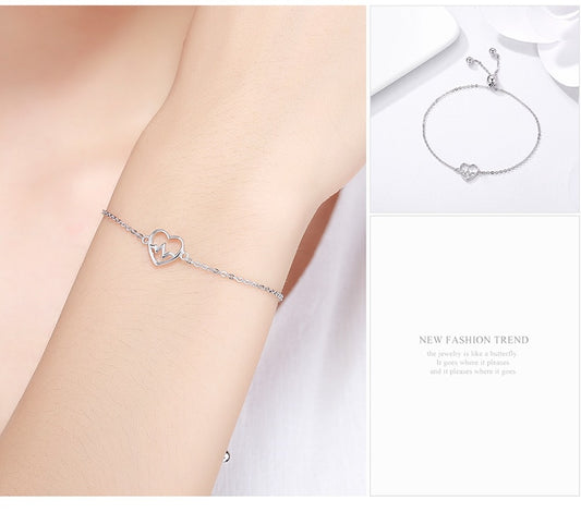 Heartbeat Bracelet Sterling Silver - The Jewellery House