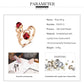 Light Siam Crystals Rose Flower Ring - The Jewellery House