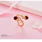 Light Siam Crystals Rose Flower Ring - The Jewellery House