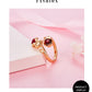 Light Siam Crystals Rose Flower Ring - The Jewellery House