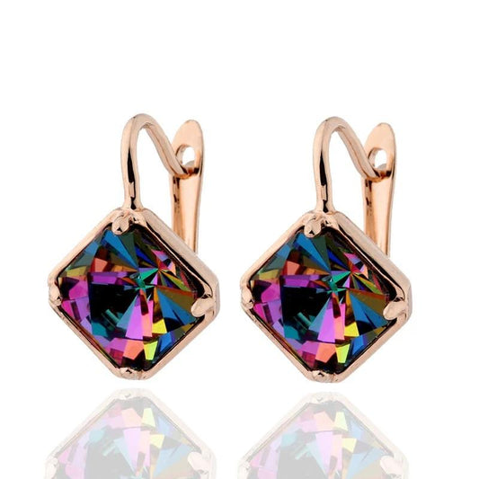 Cube Square Drop Fashion Earrings - The Jewellery House