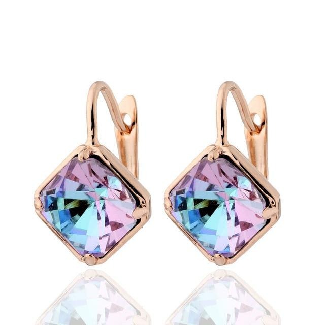 Cube Square Drop Fashion Earrings - The Jewellery House