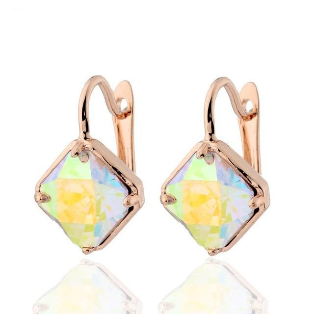 Cube Square Drop Fashion Earrings - The Jewellery House