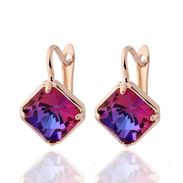 Cube Square Drop Fashion Earrings - The Jewellery House