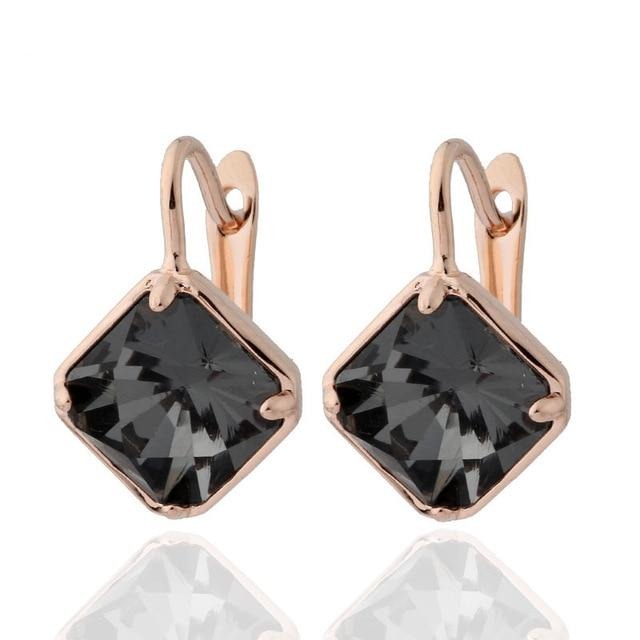 Cube Square Drop Fashion Earrings - The Jewellery House