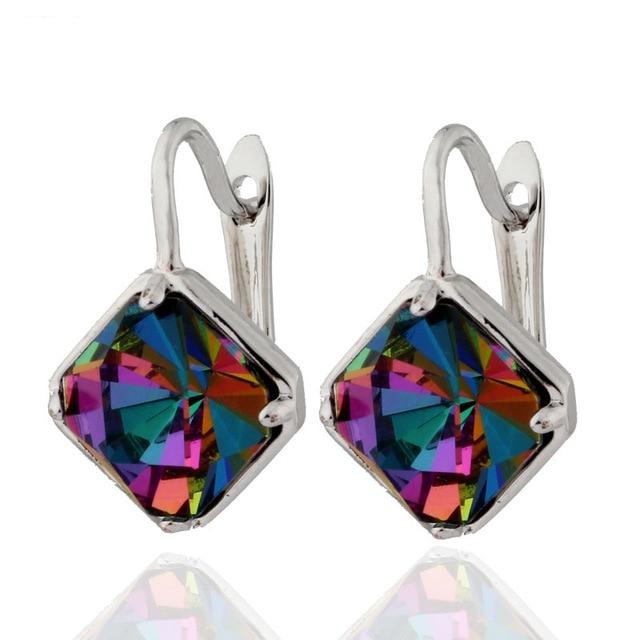 Cube Square Drop Fashion Earrings - The Jewellery House