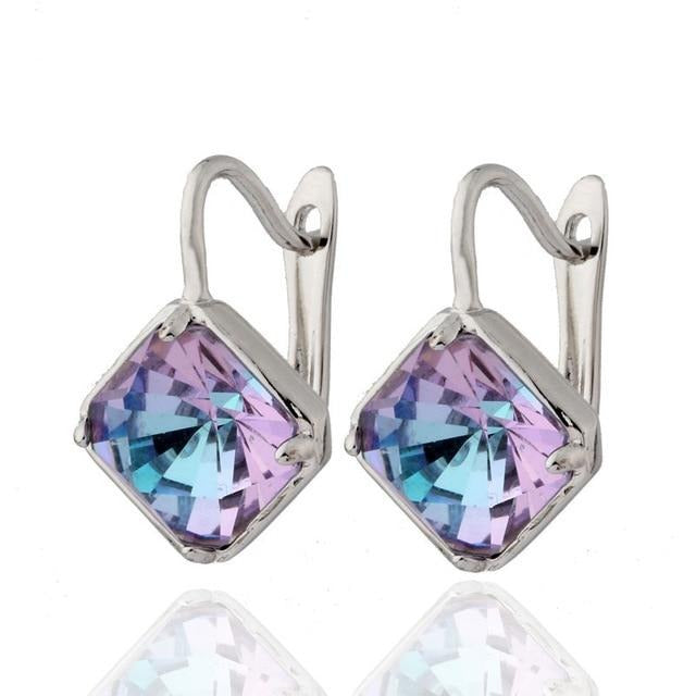 Cube Square Drop Fashion Earrings - The Jewellery House